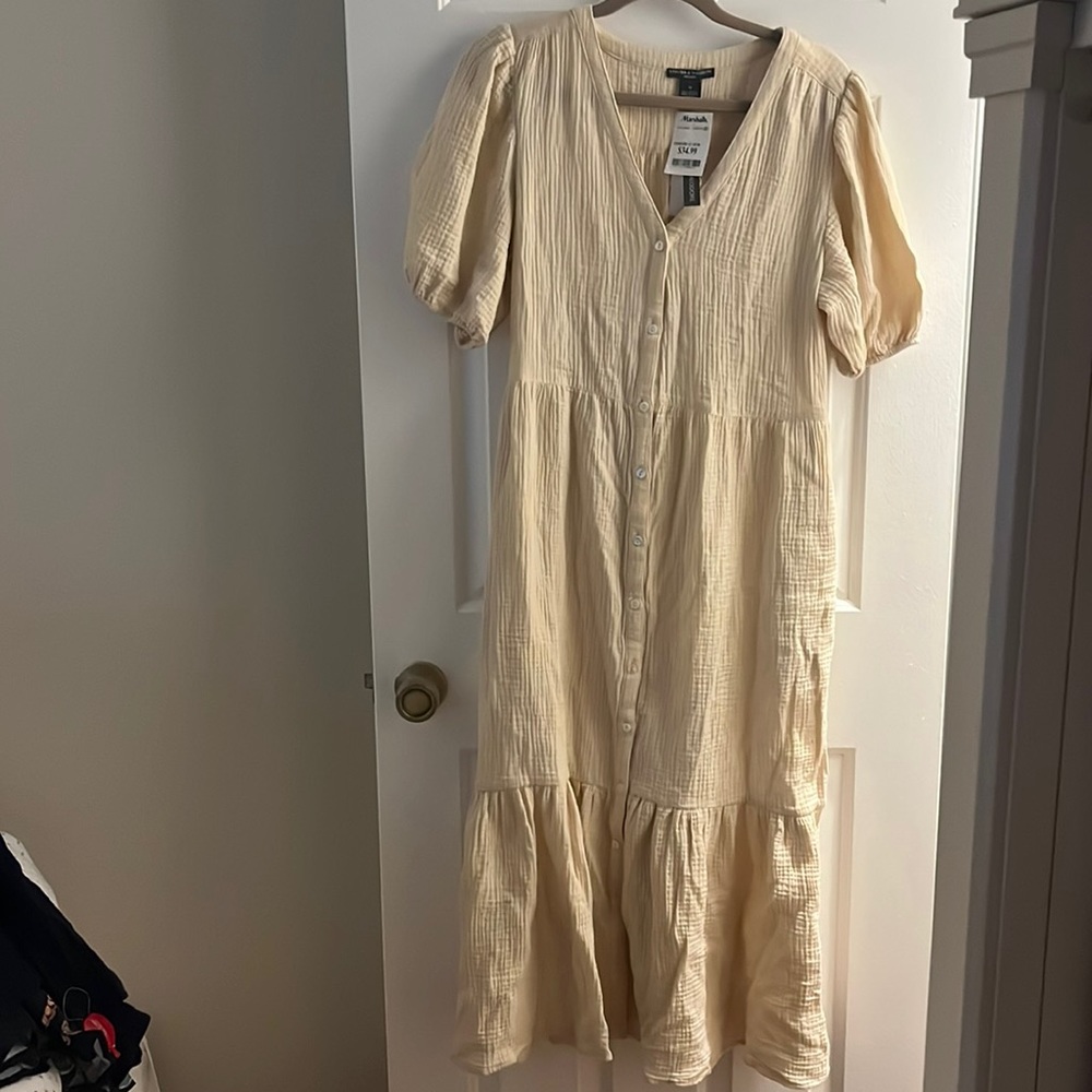 NWT Light cream cotton dress